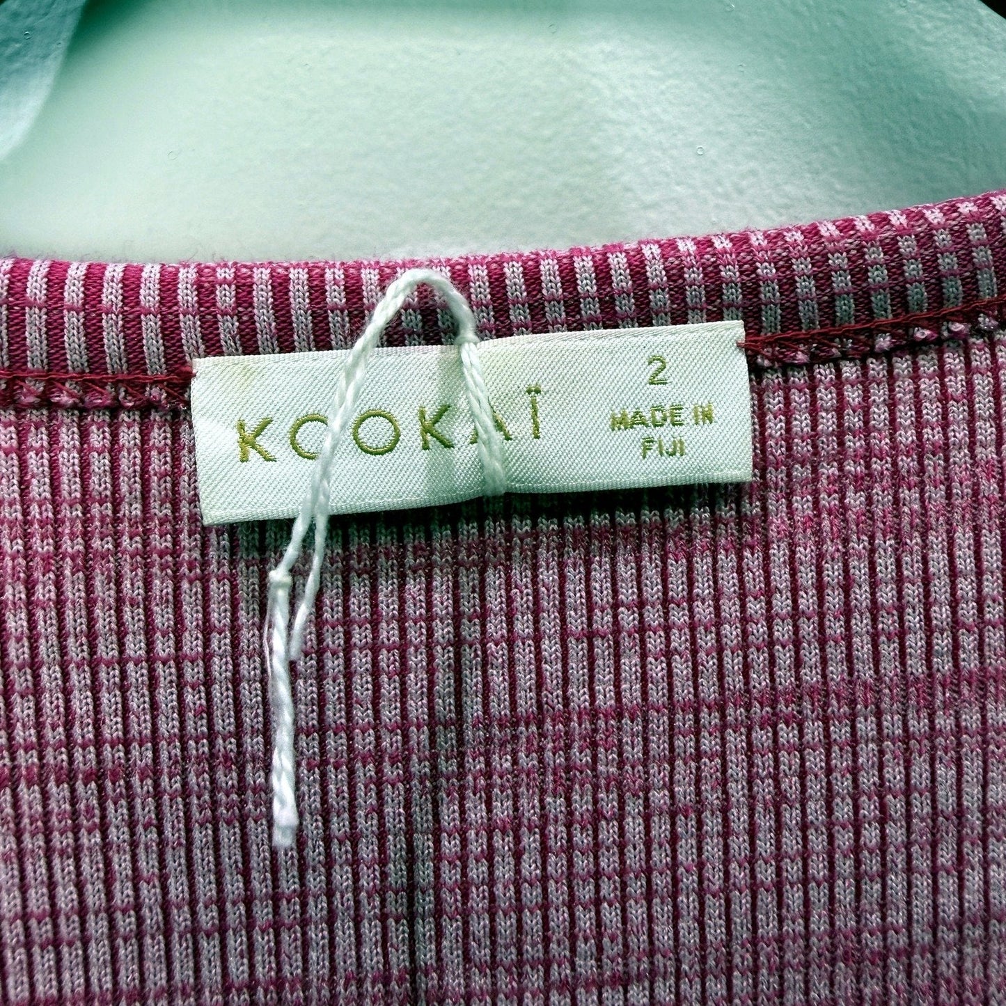 Kookai Womens Ribbed Knit Sleeveless Dress Cutout Detail Pink Size 2 NEW