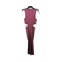 Kookai Womens Ribbed Knit Sleeveless Dress Cutout Detail Pink Size 2 NEW