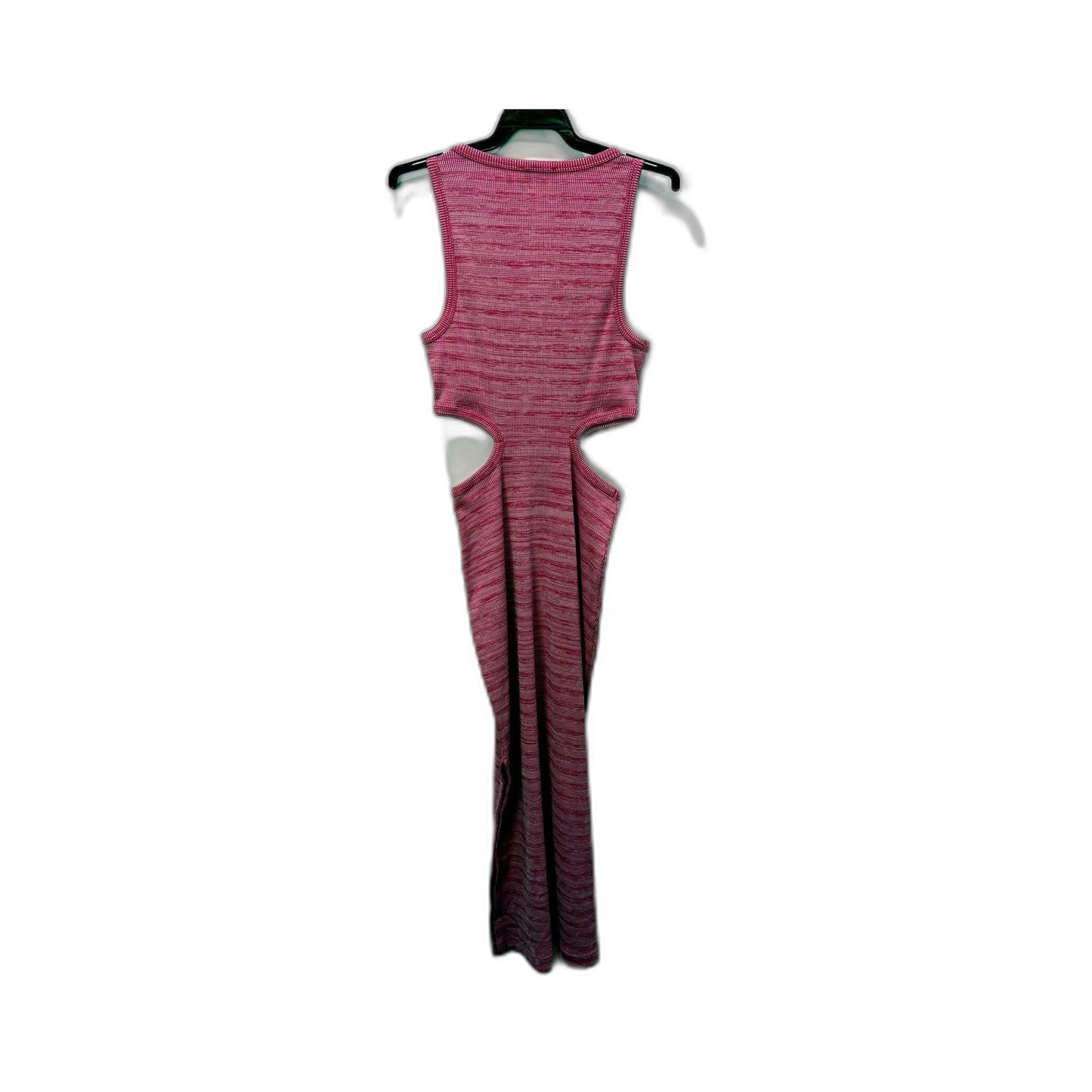 Kookai Womens Ribbed Knit Sleeveless Dress Cutout Detail Pink Size 2 NEW