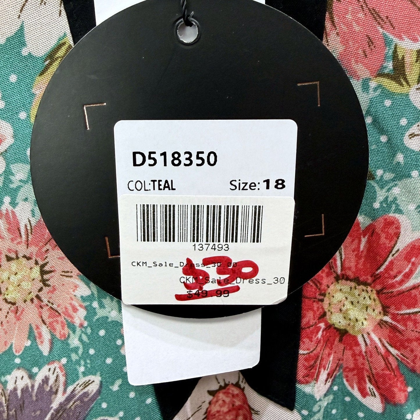 Caroline Morgan Womens Floral Print Sleeveless Dress Casual Feminine Size 18 NEW