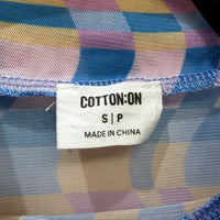 Cotton:on Womens Bodycon Dress - Geometric Colorful Print Multi Color S