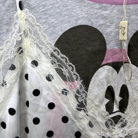 Disney Gray Pink Polka Dot Lace Sleep Camisole Womens XL NEW