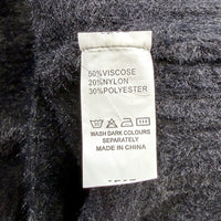 Hourglass Womens Fuzzy Mock Neck Pullover Sweater in Black, Medium Size