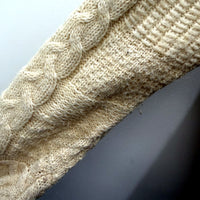 H&M Womens Oversized Cable Knit Cardigan Sweater in Beige, XS Size