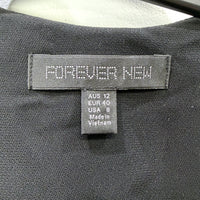 Forever New Womens Metallic Structured Blazer in Black, Size 12