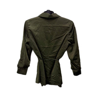 H&M Womens Dress Jacket Olive Green Lightweight Belted Trench Coat for XXS NEW