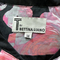 Bettina Liano Womens Floral Print Jacket Lightweight Casual Multi Color Size 14