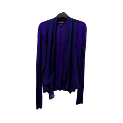 Decjuba Womens Draped Open Front Cardigan Sweater in Purple, Size S