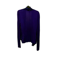 Decjuba Womens Draped Open Front Cardigan Sweater in Purple, Size S