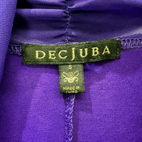 Decjuba Womens Draped Open Front Cardigan Sweater in Purple, Size S