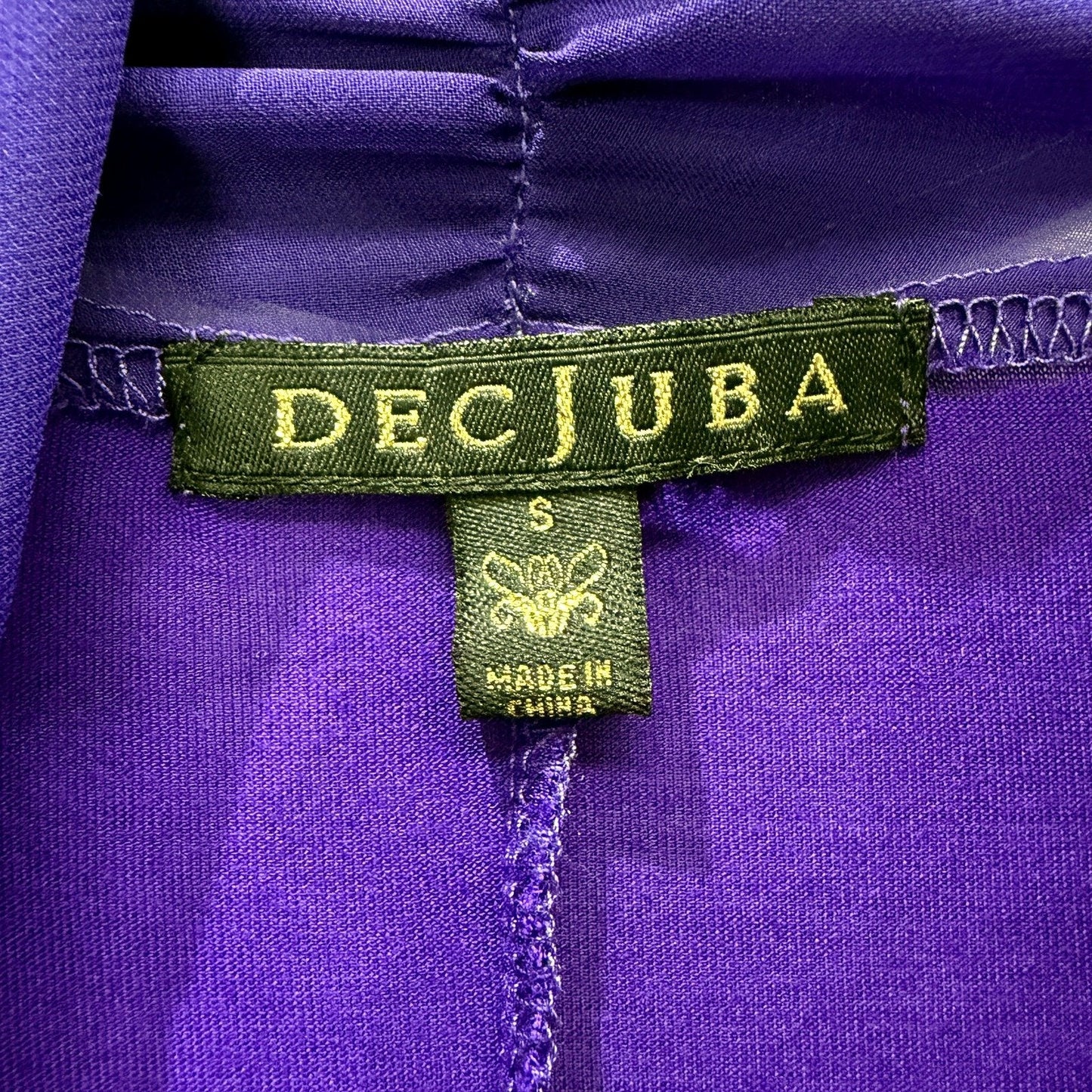 Decjuba Womens Draped Open Front Cardigan Sweater in Purple, Size S