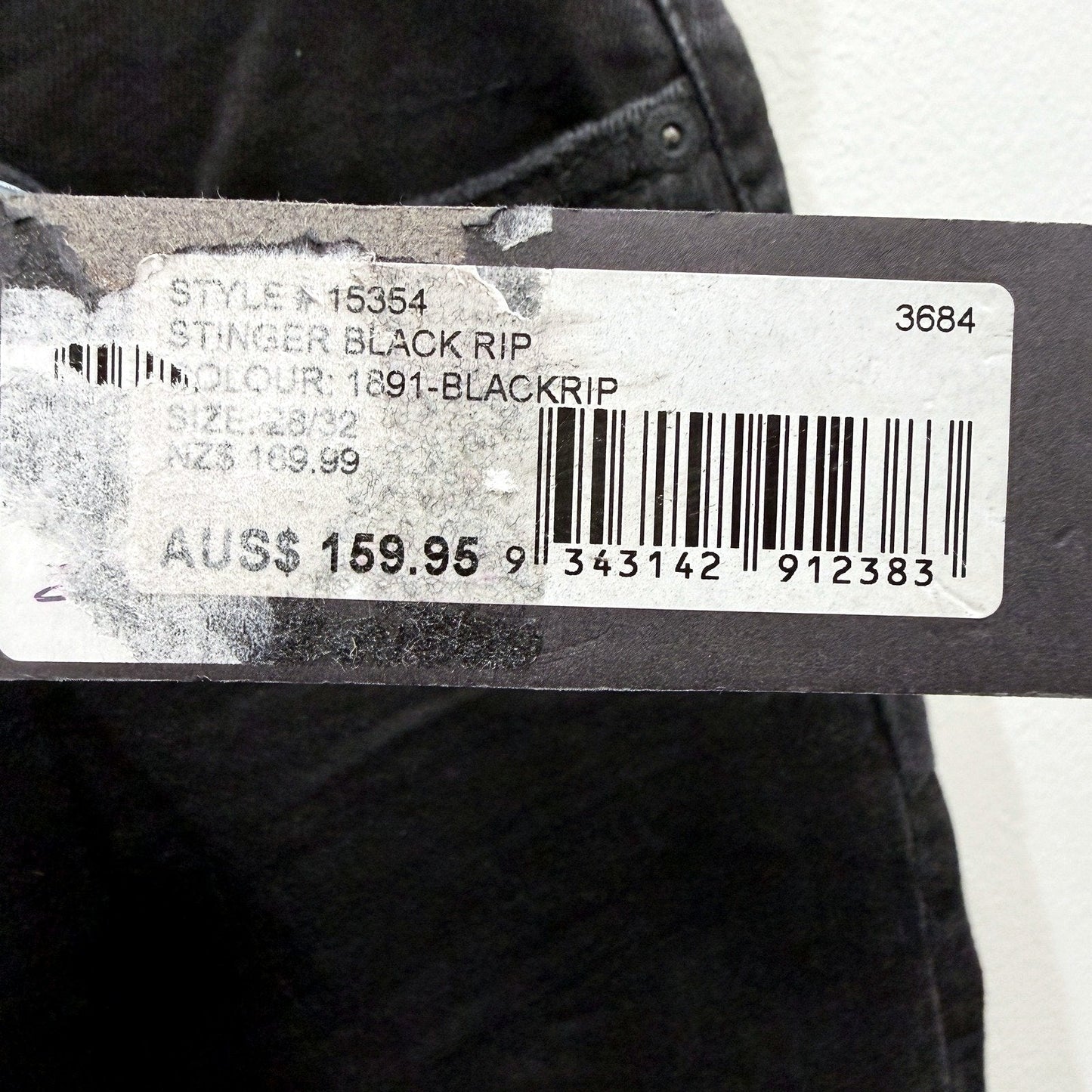 Rollas Womens Stinger Black Rip Skinny Jeans Distressed Denim Size 30/32 NEW