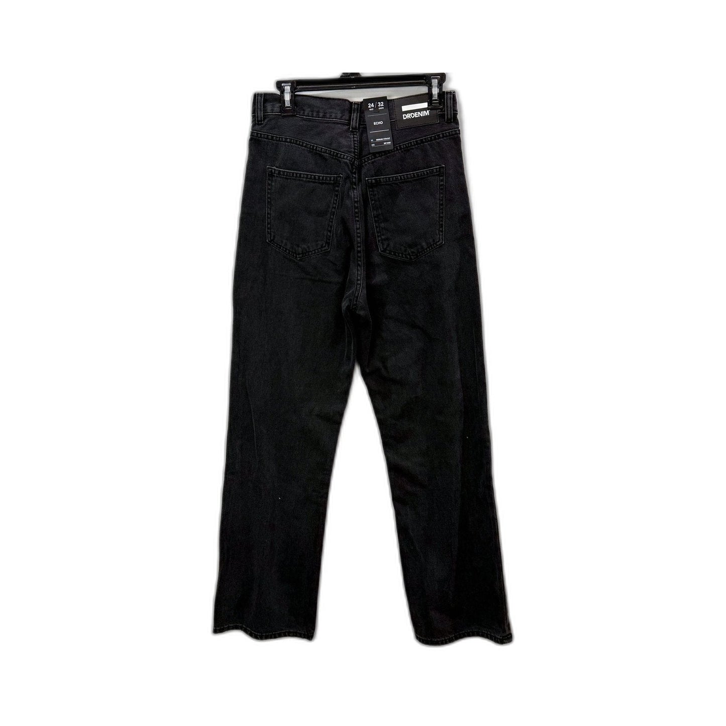 DR. DENIM Womens Echo Straight Leg Jeans in Concrete Black, Size 24/32 NEW