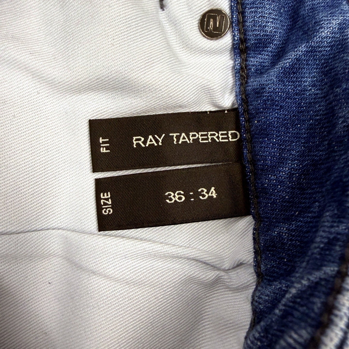 Neuw Mens Ray Tapered Supersonic Slim Fit Light Blue Jeans Size 36:34 NEW