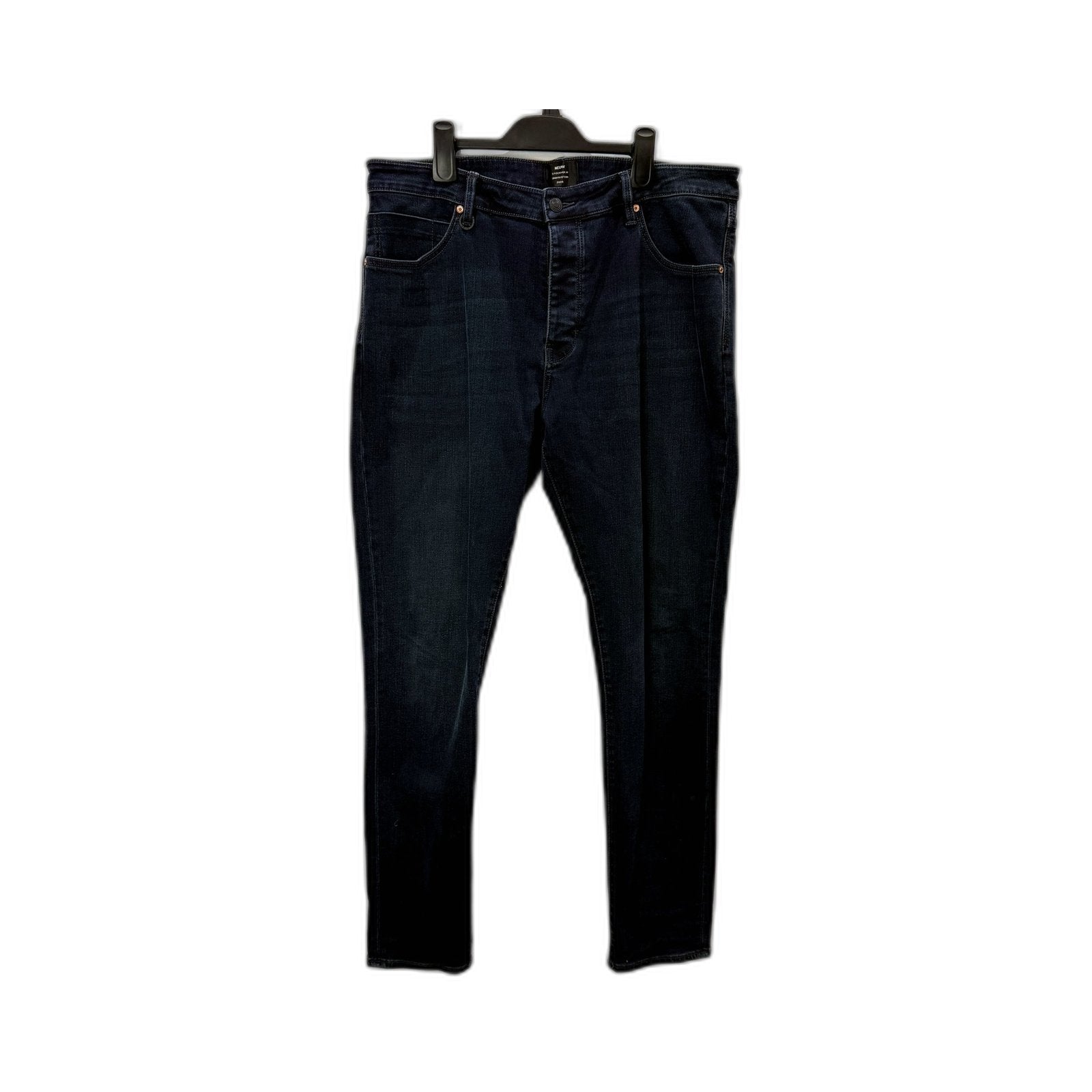 Neuw Mens Ray Tapered Skinny Jeans in Dark Blue Denim, Size 36:34 NEW