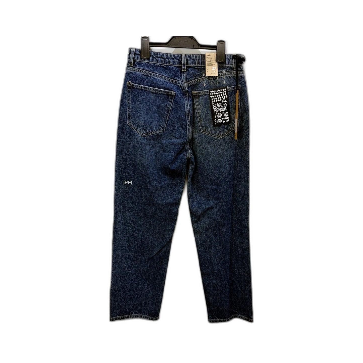 Ksubi Womens Brooklyn Jean Runaway Dark Blue Denim Regular Jeans Size 29 NEW
