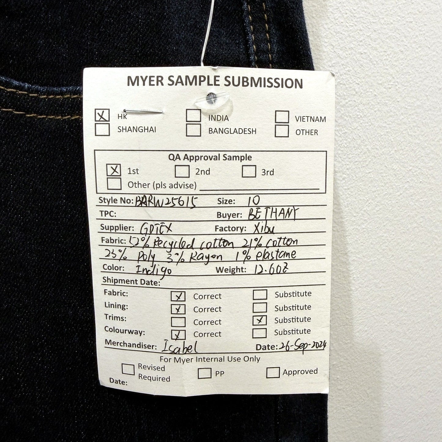 Basque Womens Bootcut Raw Hem Indigo Denim Jeans Size 10 NEW