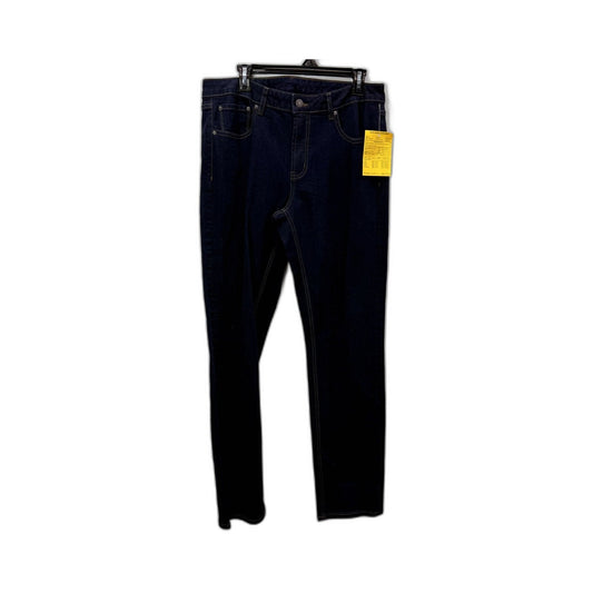 Maddox Mens Skinny Fit Dark Wash Jeans, W34 L34, Slim Leg Denim Pants Size NEW