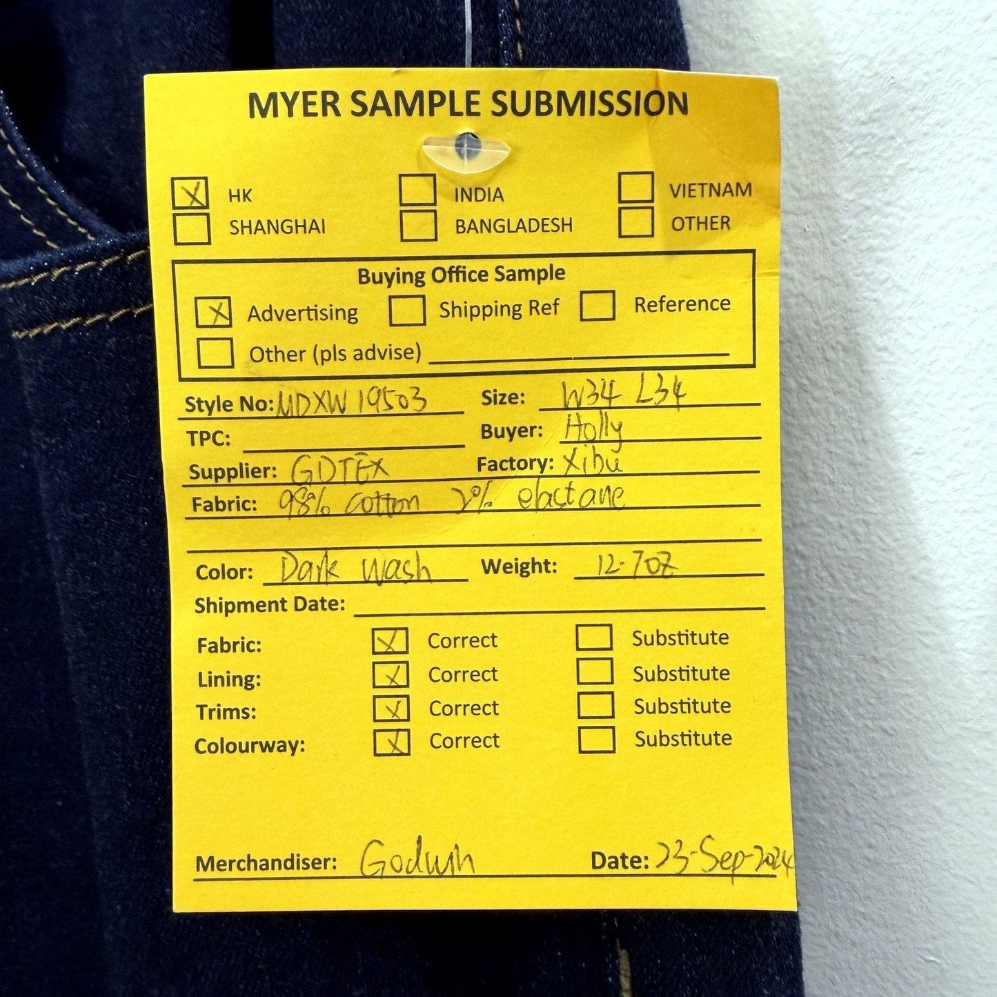 Maddox Mens Skinny Fit Dark Wash Jeans, W34 L34, Slim Leg Denim Pants Size NEW