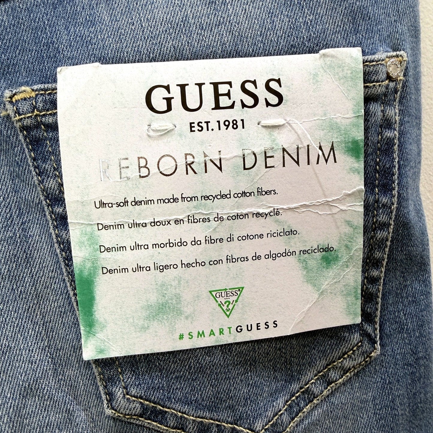 Guess Womens 1981 Skinny High Rise Dark Blue Jeans T25 x L31 NEW