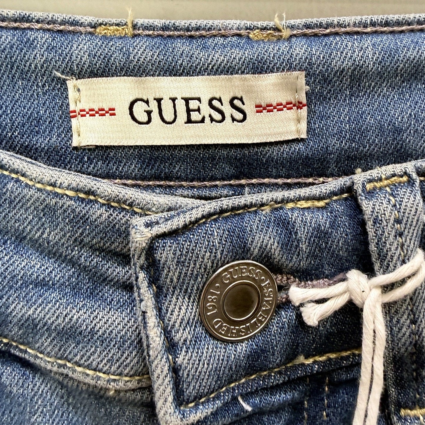 Guess Womens 1981 Skinny High Rise Dark Blue Jeans T25 x L31 NEW