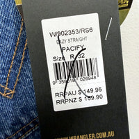 Wrangler Womens Straight Leg Blue Denim Jeans for Size 32 NEW