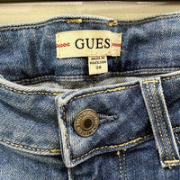 Guess Womens Skinny Mid Rise Dark Blue Denim Jeans Size 26 NEW