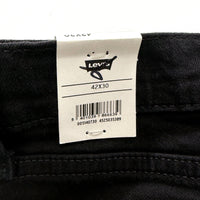 Levi's Mens 514 Straight Fit Black Cotton Stretch Jeans Size 42 x 30 NEW