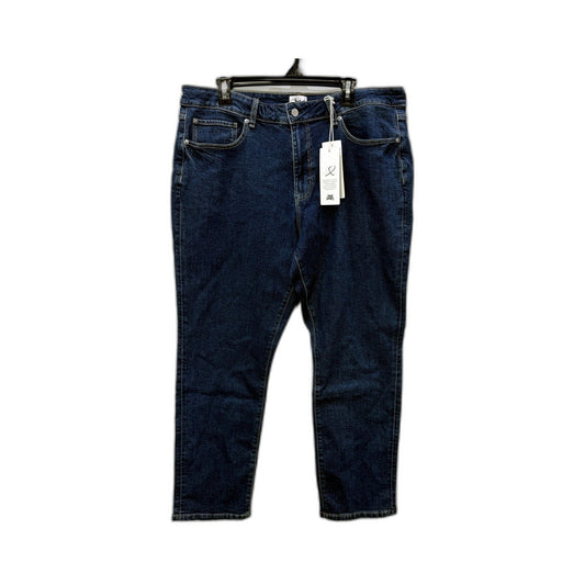 Just Jeans Womens Vintage Ink Slim Fit Dark Blue Jeans, Size 18P NEW