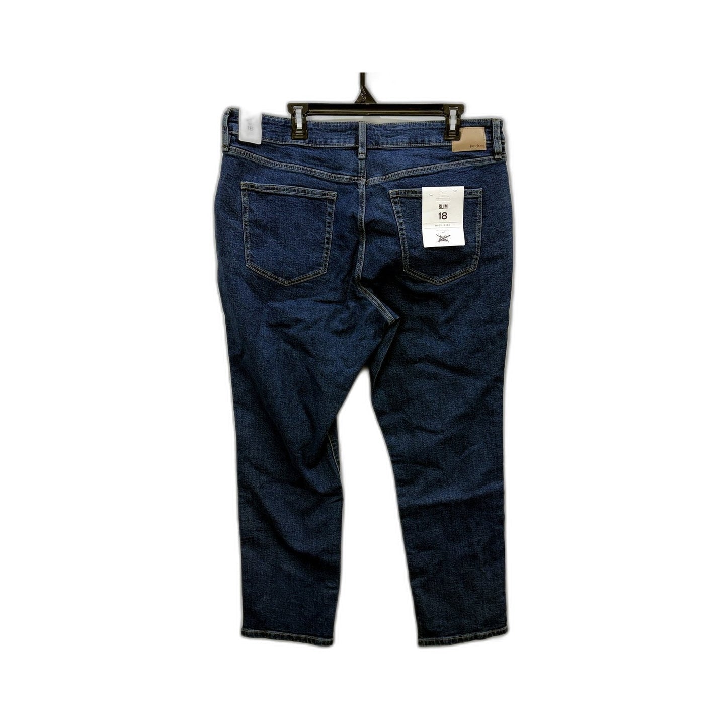 Just Jeans Womens Vintage Ink Slim Fit Dark Blue Jeans, Size 18P NEW