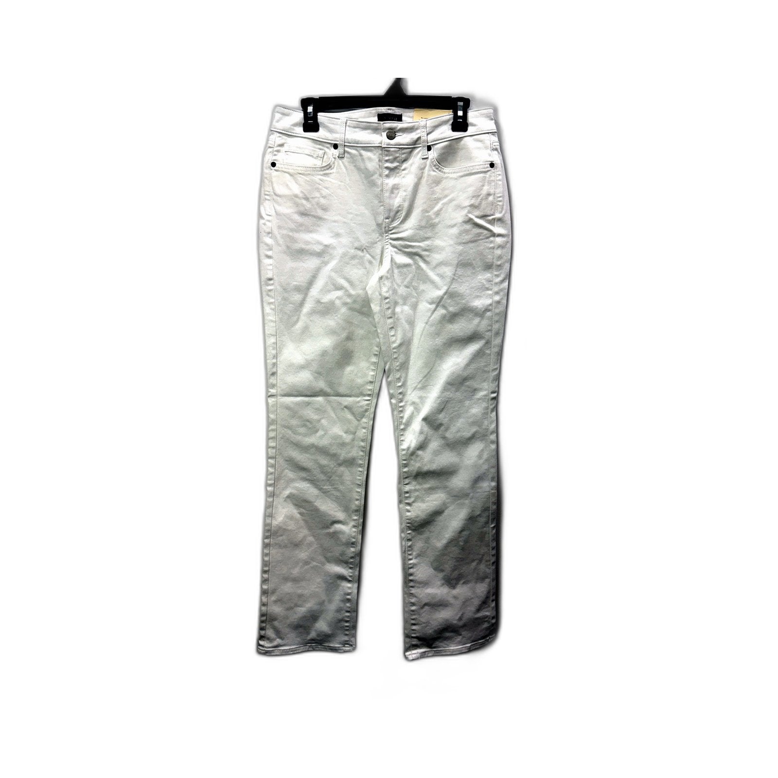 Marilyn Straight Womens Leg Optic White Cotton Jeans Size 12 NEW