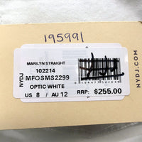 Marilyn Straight Womens Leg Optic White Cotton Jeans Size 12 NEW