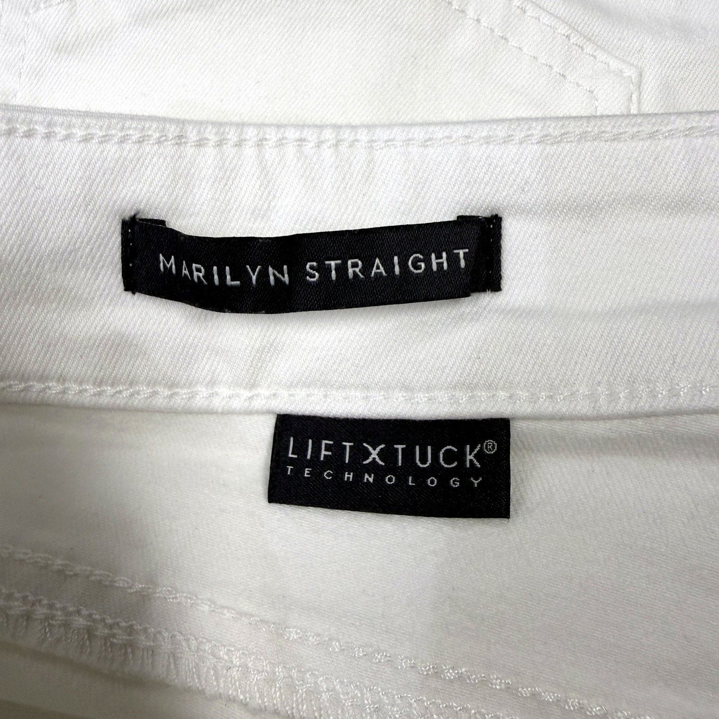 Marilyn Straight Womens Leg Optic White Cotton Jeans Size 12 NEW