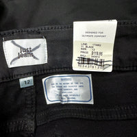 Just Jeans Womens Amaze Wide Leg Black Size 12 NEW