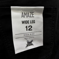 Just Jeans Womens Amaze Wide Leg Black Size 12 NEW