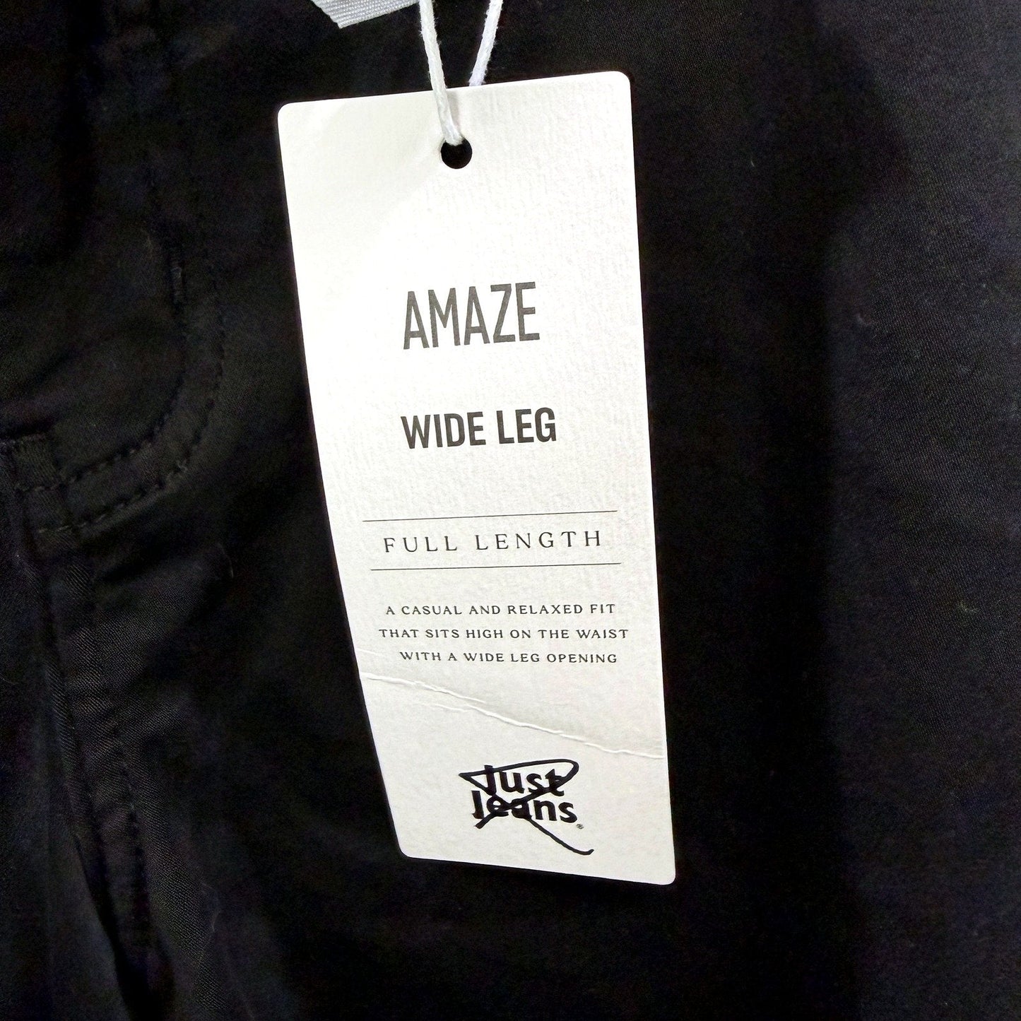 Just Jeans Womens Amaze Wide Leg Black Size 12 NEW