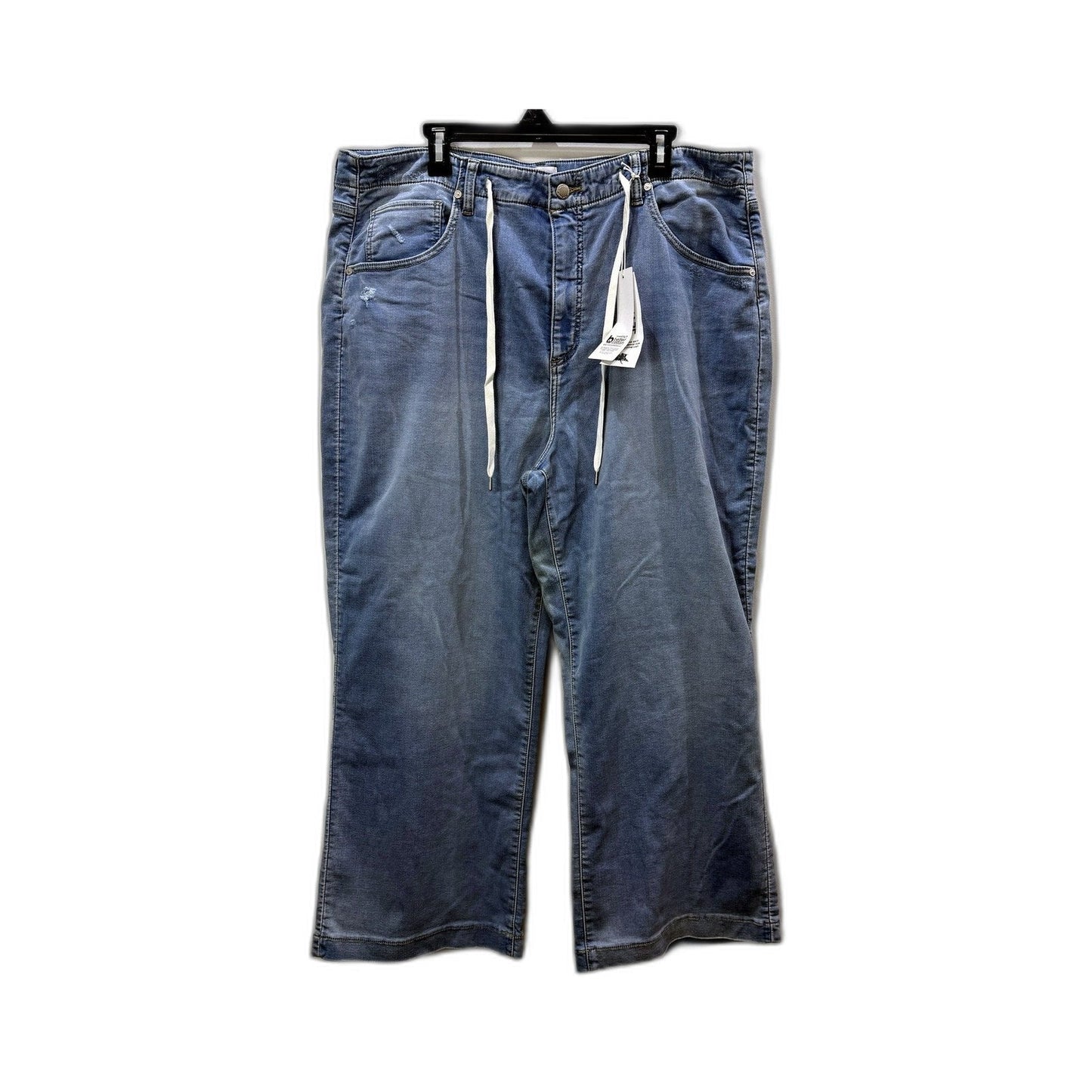 Just Jeans Womens Amaze Wide Leg High Rise Ankle in Blue Size 20 NEW