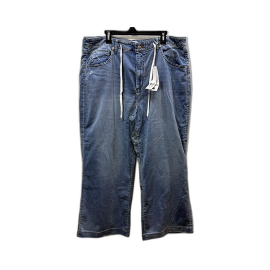 Just Jeans Womens Amaze Wide Leg High Rise Ankle in Blue Size 20 NEW