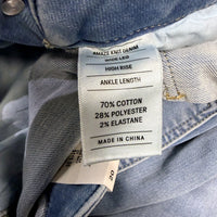 Just Jeans Womens Amaze Wide Leg High Rise Ankle in Blue Size 20 NEW