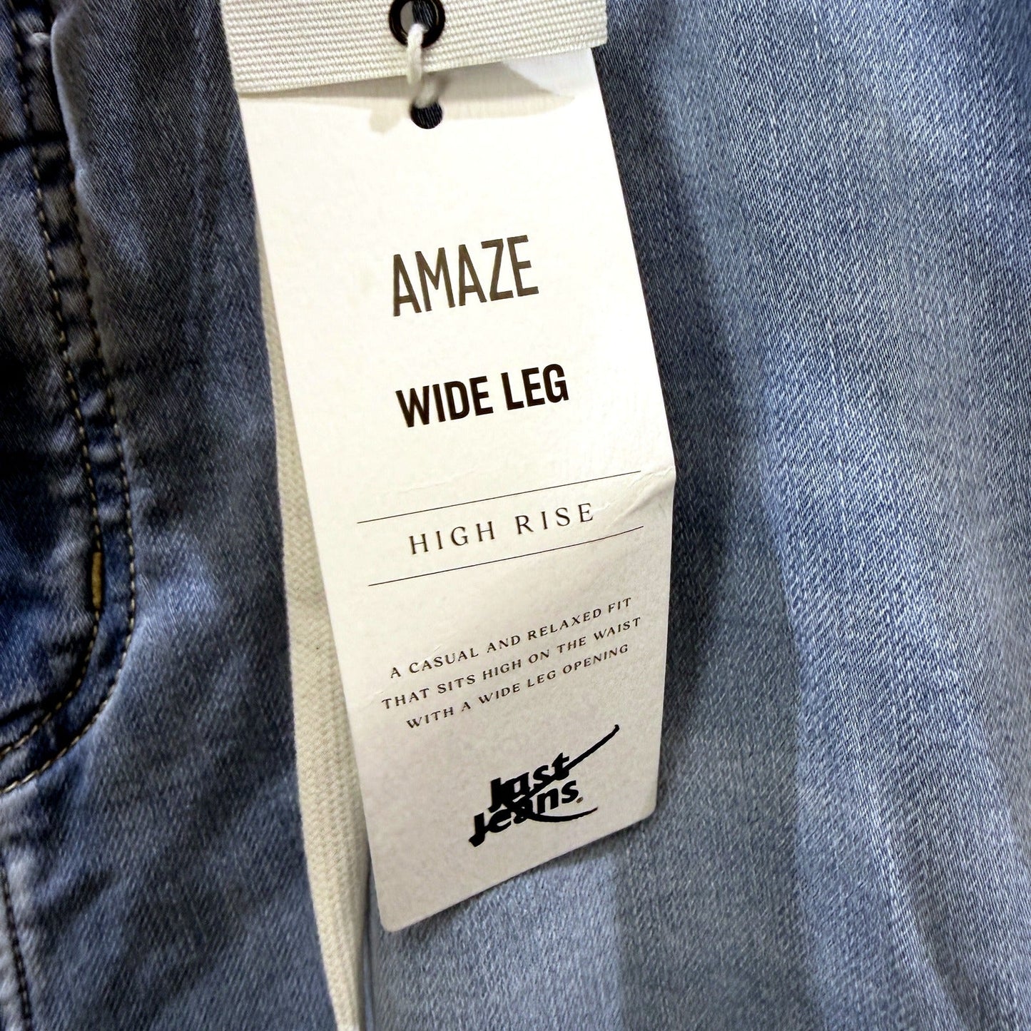 Just Jeans Womens Amaze Wide Leg High Rise Ankle in Blue Size 20 NEW
