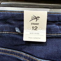 Just Jeans Womens Amaze Straight Leg Dark Blue Denim Size 12 NEW