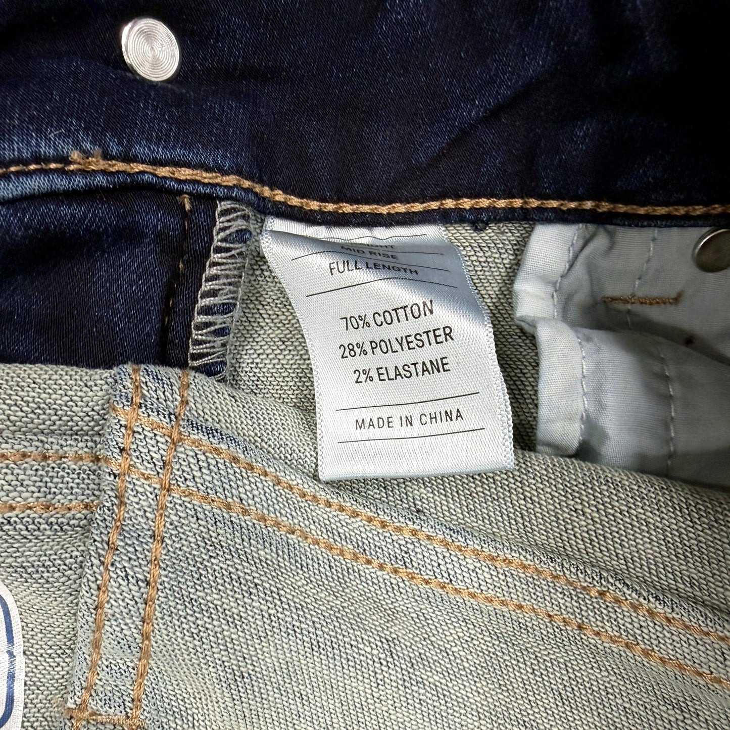 Just Jeans Womens Amaze Straight Leg Dark Blue Denim Size 12 NEW