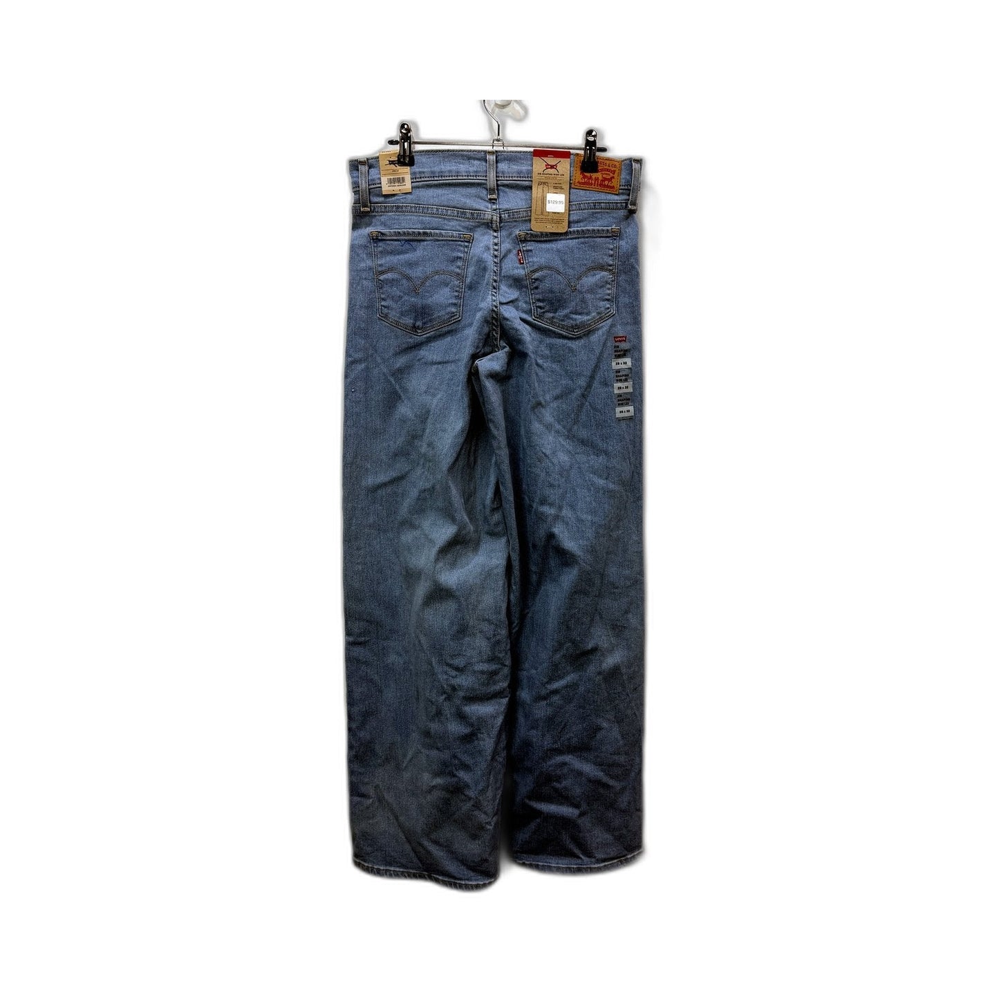 Levi's Womens 318 Shaping Wide Leg Jeans Stretch Denim Blue Size 28 x 32 NEW