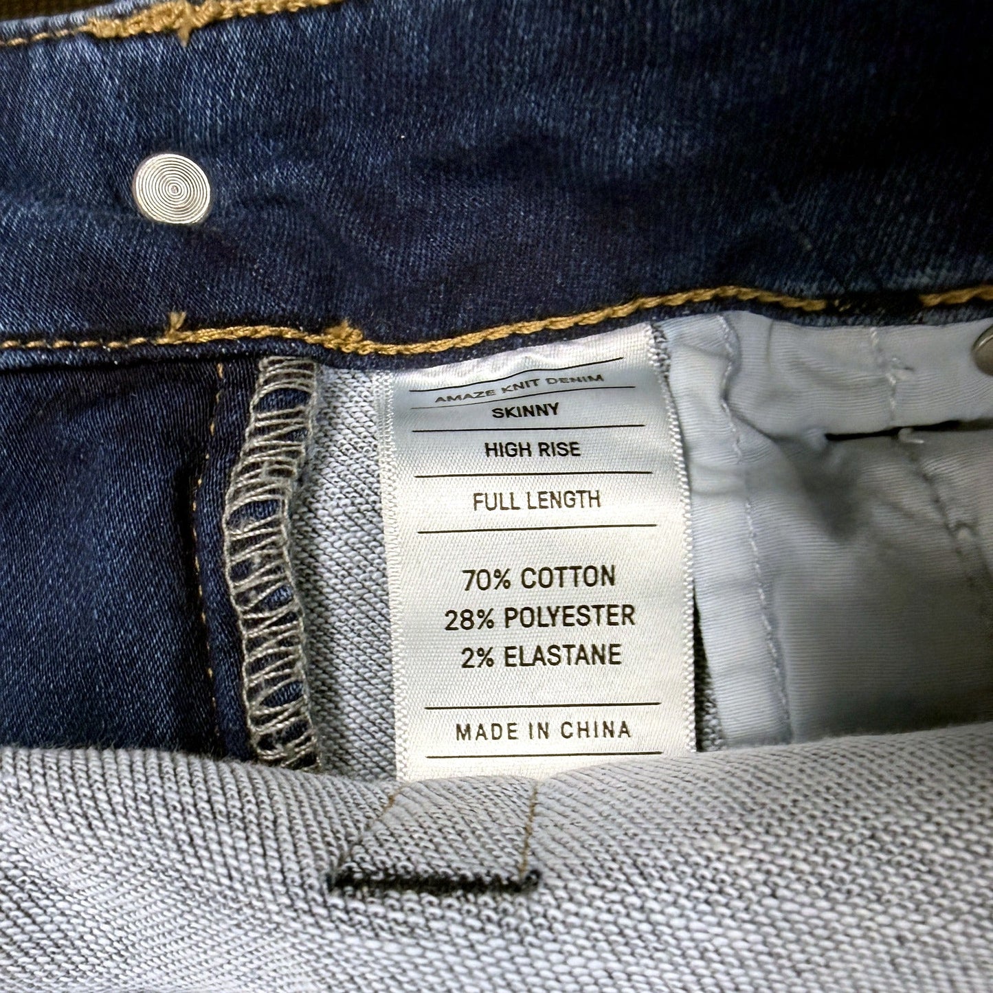 Just Jeans Womens Skinny Dark Blue Denim Size 12 NEW