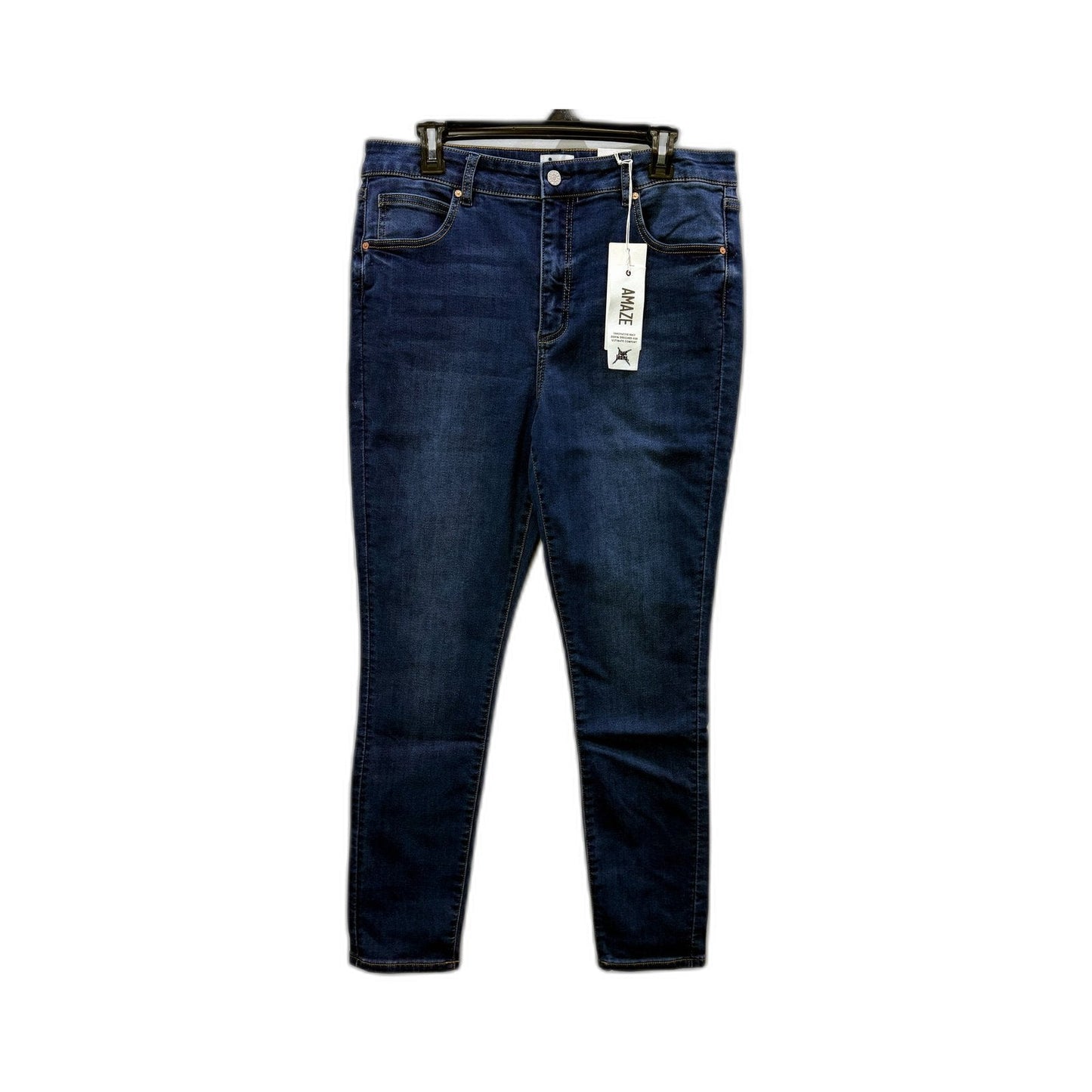 Just Jeans Womens Amaze High Rise Skinny Fit Dark Blue Size 16 NEW