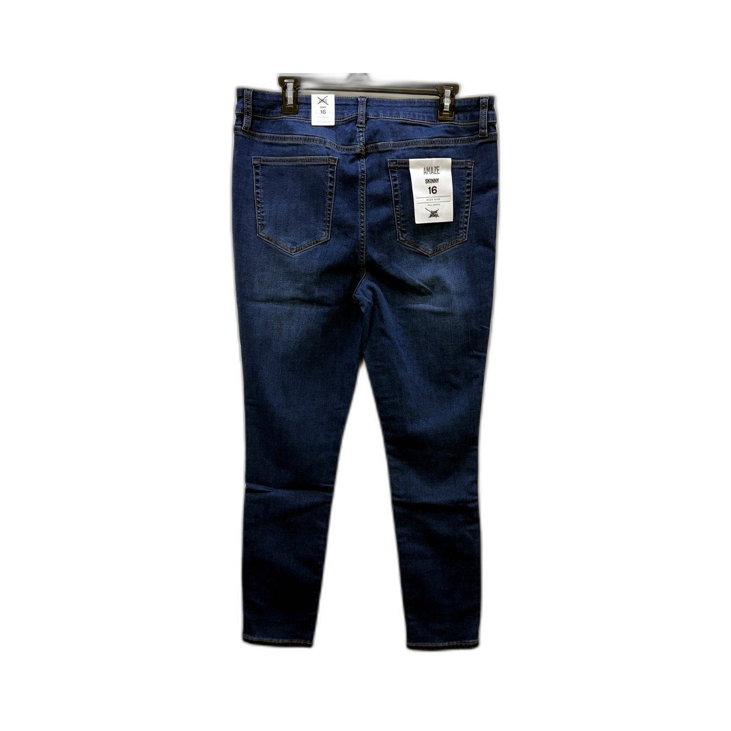 Just Jeans Womens Amaze High Rise Skinny Fit Dark Blue Size 16 NEW