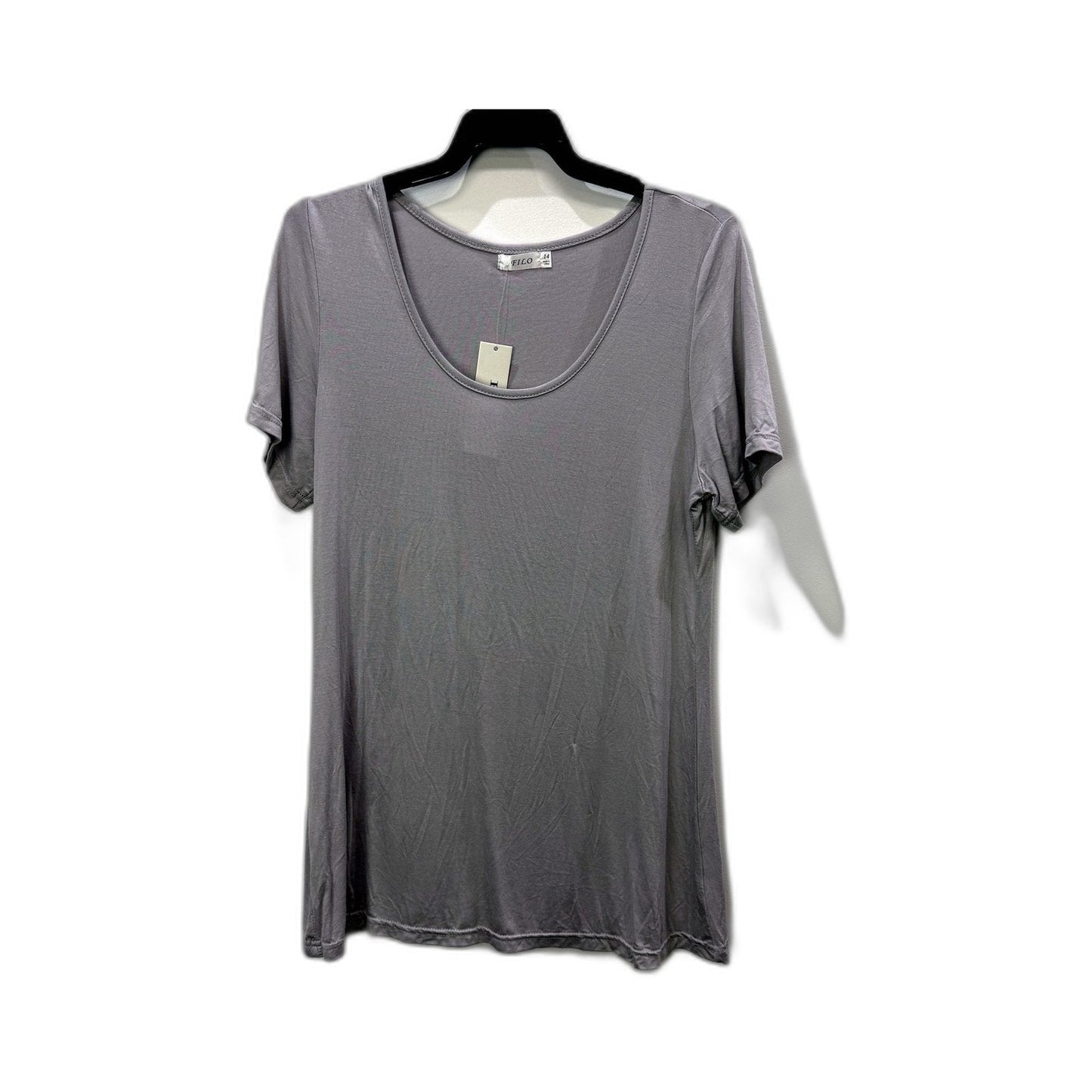 FILO Womens T-Shirt Gray Pullover Sweatshirt Comfortable Casual Athleisure NEW