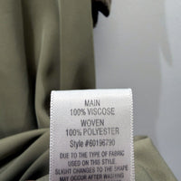 Witchery Womens Zip Shoulder Blouse Olive Green Casual Pullover Size M