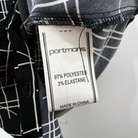 Portmans Womens Sleeveless Tank Shirt Black and White Grid Pattern Size 10
