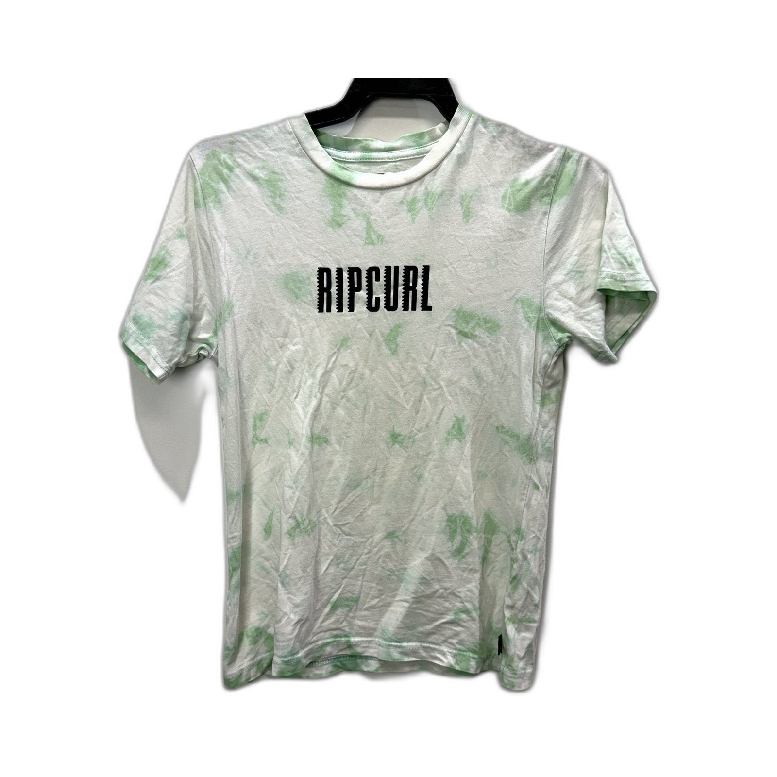 Rip Curl Boys Green Tie-Dye Cotton T-Shirt, Soft Fabric, Sizes 10/S